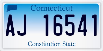 CT license plate AJ16541