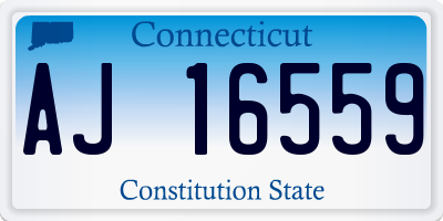 CT license plate AJ16559