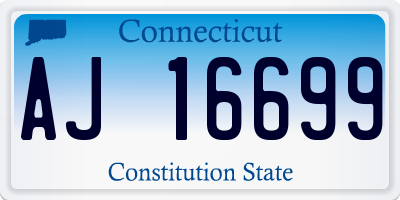CT license plate AJ16699