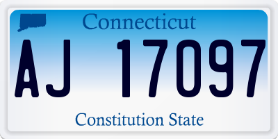 CT license plate AJ17097