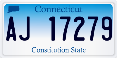 CT license plate AJ17279