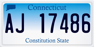 CT license plate AJ17486