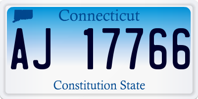 CT license plate AJ17766