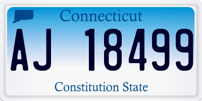 CT license plate AJ18499
