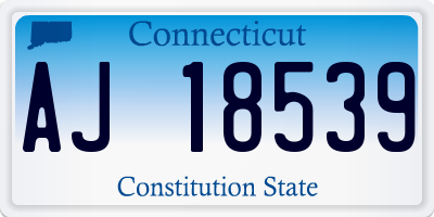 CT license plate AJ18539