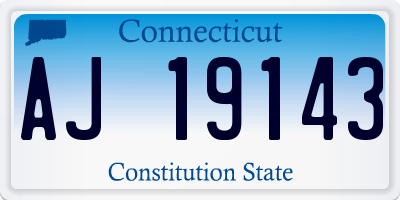 CT license plate AJ19143