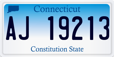 CT license plate AJ19213