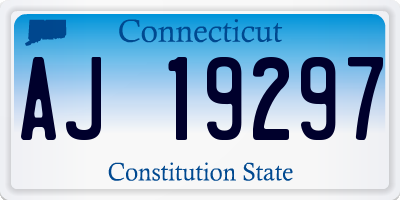 CT license plate AJ19297