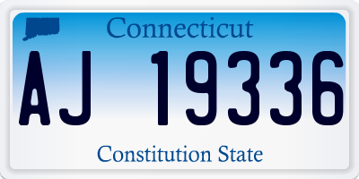 CT license plate AJ19336