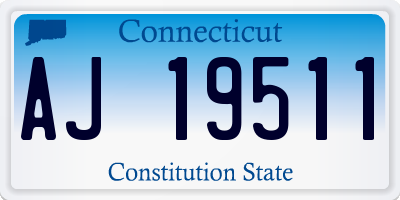 CT license plate AJ19511