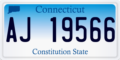 CT license plate AJ19566