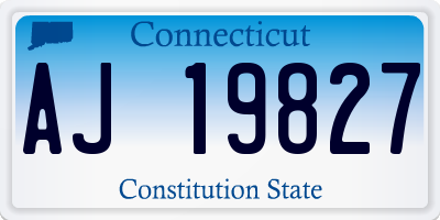 CT license plate AJ19827