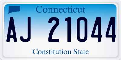 CT license plate AJ21044
