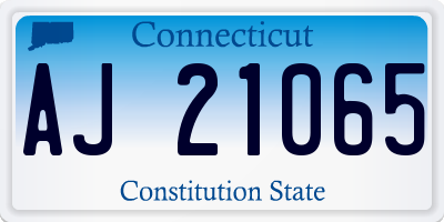 CT license plate AJ21065