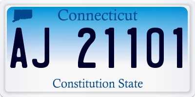 CT license plate AJ21101