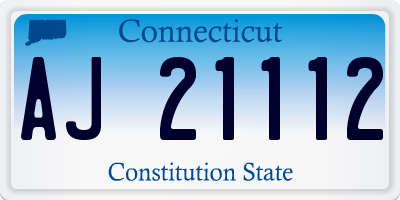 CT license plate AJ21112