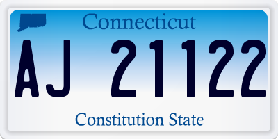 CT license plate AJ21122