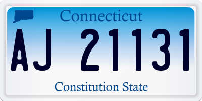 CT license plate AJ21131
