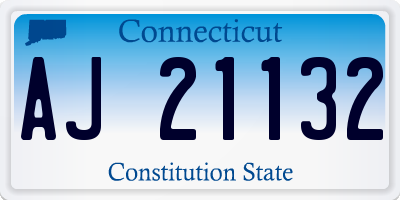 CT license plate AJ21132
