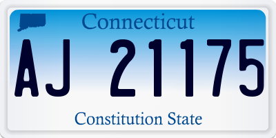 CT license plate AJ21175