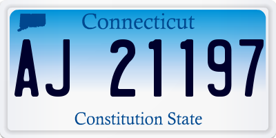 CT license plate AJ21197