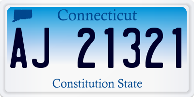 CT license plate AJ21321