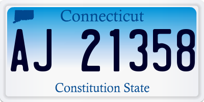 CT license plate AJ21358