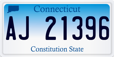CT license plate AJ21396