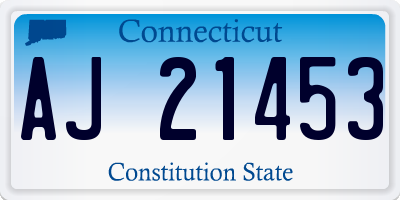 CT license plate AJ21453