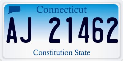 CT license plate AJ21462