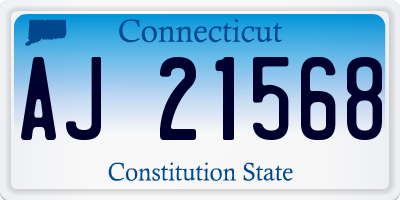 CT license plate AJ21568