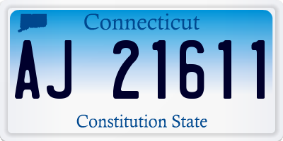 CT license plate AJ21611