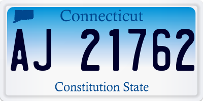 CT license plate AJ21762