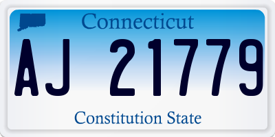 CT license plate AJ21779