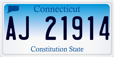 CT license plate AJ21914