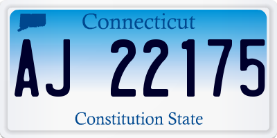CT license plate AJ22175