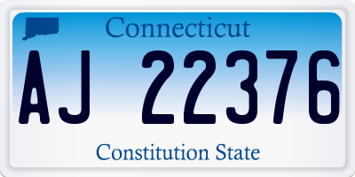 CT license plate AJ22376