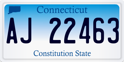CT license plate AJ22463