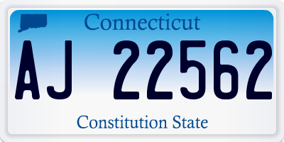 CT license plate AJ22562