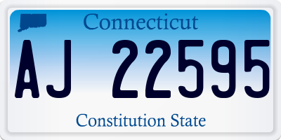 CT license plate AJ22595