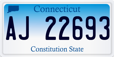 CT license plate AJ22693