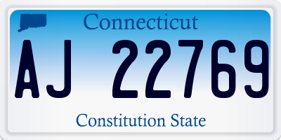 CT license plate AJ22769