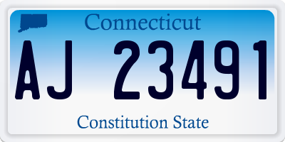 CT license plate AJ23491