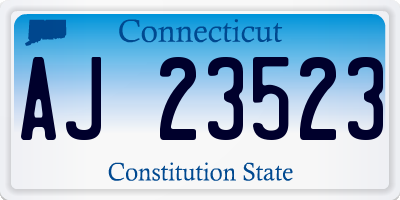 CT license plate AJ23523