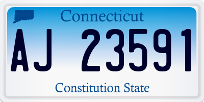 CT license plate AJ23591