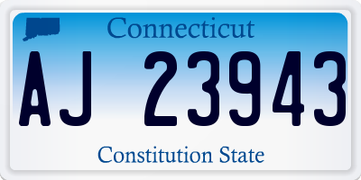 CT license plate AJ23943