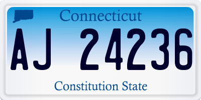 CT license plate AJ24236