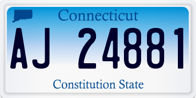 CT license plate AJ24881