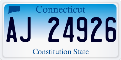 CT license plate AJ24926