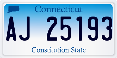 CT license plate AJ25193